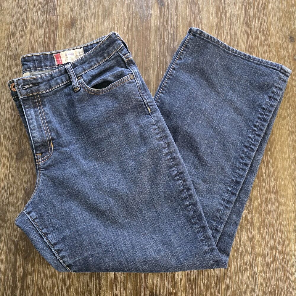 Gap 1969 Jeans Womens 16P Blue Denim Stretch Classic Fit Straight Leg